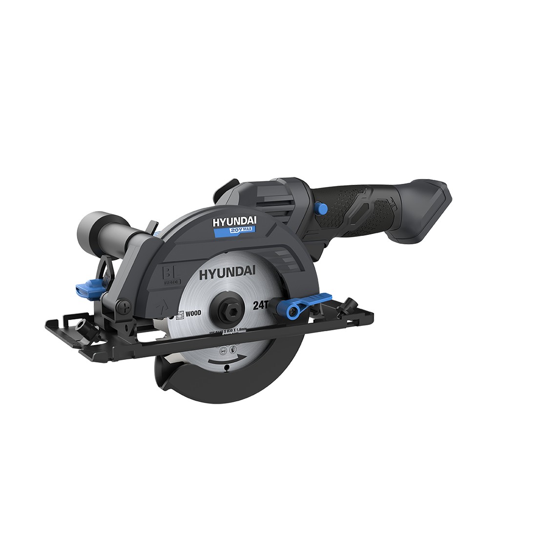Mini fierastrau circular de mana cu acumulator 20V Hyundai CS20X-120, motor fara perii, panza de 120 mm, livrat fara acumulator si incarcator 853