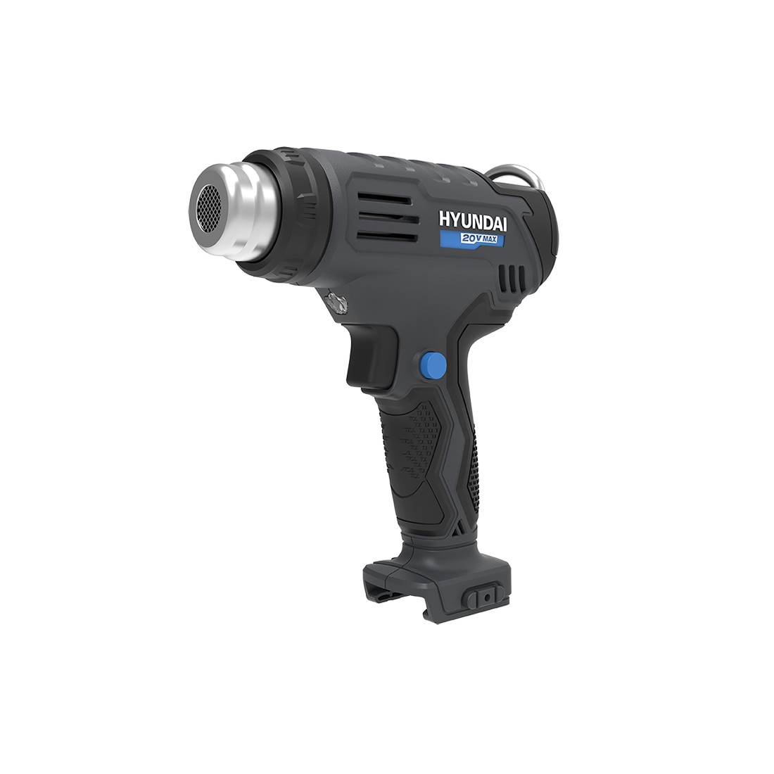 Suflanta cu aer cald cu acumulator 20V Hyundai HG20S, 2 trepte de temperatura, debit aer 200 l/min, mod de racire automat, livrata fara acumulator si incarcator 927