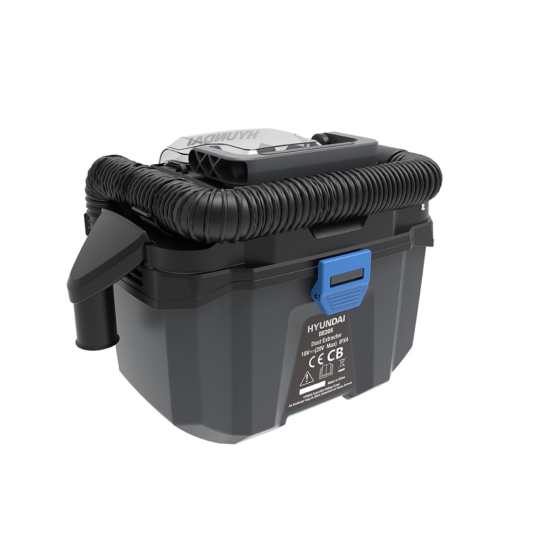 Aspirator umed uscat cu acumulator 20V Hyundai DE20S, filtru Hepa, capacitate colectare 10 litri, livrat fara acumulator si incarcator 938