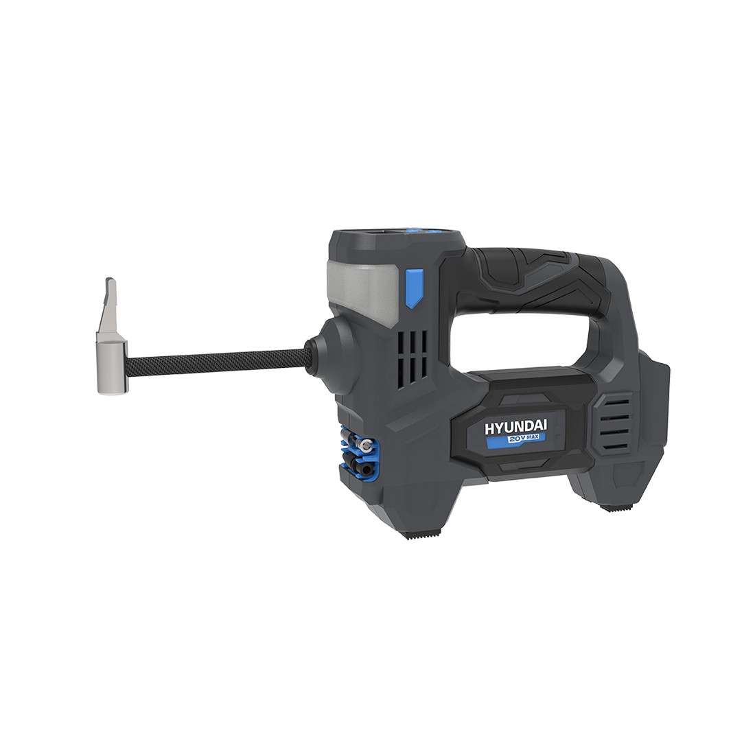 Compresor pentru umflat roti cu acumulator 20V Hyundai IF20S, 4 functii, afisaj LED, 10 bari, livrat fara acumulator si incarcator 960